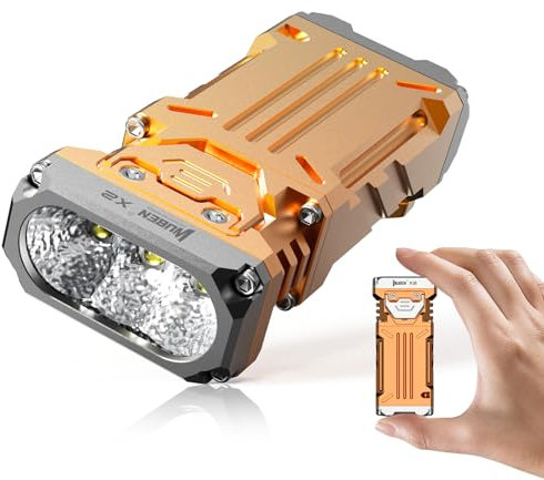 WUBEN X2 Linterna LED alta potencia 1800 lúmenes Antorcha LED recargable, mini Linterna 3 LED, 6 modos IP68 Linterna portátil impermeable para acampar, al aire libre, emergencia