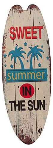 Veemoon Kleines Surfbrett Wanddekoration, Retro Surfbrett HöLzernes Surfbrett, Hawaii-Strandornamente, Tropische Sommer-Basteldekoration FüR Bar, Badezimmer, Zuhause, Innen- Und AußEnbereich