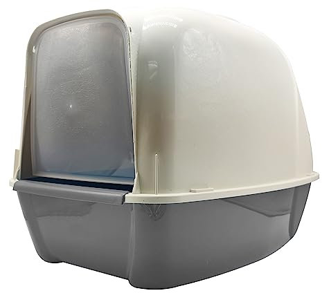 BPS Aseo Cerrado para Gato Arenero Cubierto Sanitaria Bandeja Arena para Mascotas Gatos 3 Colores (Gris) BPS-4223GR