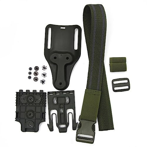 ACEXIER Taktisches Drop Leg Band Strap Schnellverschlusssystem für G1ock 17 M9 Gun Holster Platform Adapter mit QLS 19 22 Jagdzubehör (Green-3PCS Short Set)