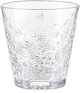 VILLA ITALIA EMPIRE - Handgefertigtes Glas (250 ml, 9cm) - Transparente Eleganz für Erfrischende Getränke - Schöne Gläser - Bunte Gläser - Trinkgläser Bunt - Wasserglas - Trinkglas - Kristallgläser