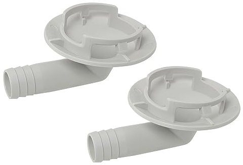 MEETOOT 2 pcs 40mm Climatiseur Drain Tuyau Connecteur Conduite Condensat Plug Dents Joint Coude pour Fenêtre AC Unité Mini Split Frigidaire