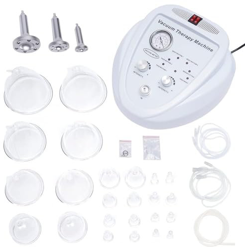 CCGOT Vakuum-Therapie-Maschine,Professionelle Akupunkt-Schröpfung Körperformung Gerät neue Körper-Maschine für Körperpflege mit 24 Tassen und 3 Pumpen
