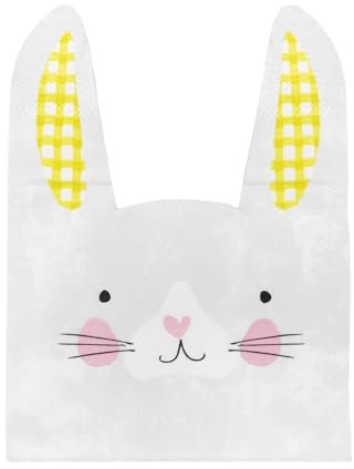 Talking Tables 20 x Super Cute Easter Bunny Napkins Table Decorations, Kids Birthday Tea, Picnics, Parties, | Spring Themed Serviettes for Decoupage | Eco-Choice | NO Plastic Branded