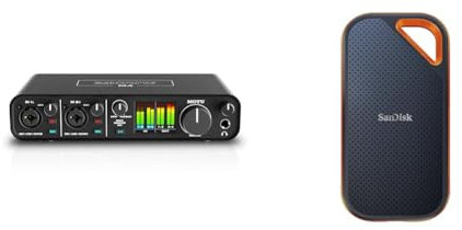 MOTU M4 USB-Audio-Schnittstelle & SanDisk Extreme PRO Portable SSD externe SSD 1 TB