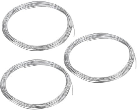 PATIKIL 99.99% Alta Purezza Zinco Filo 3 Rotoli 18 Strumento Puro Zinco Filo 1mm Morbido Perline Filo Laboratorio Scientifico Esperimento Zinco Filo Strumento (16.4Ft/Rotolo)
