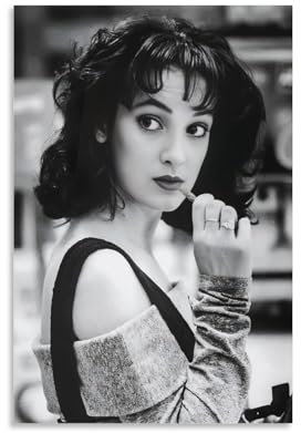REDCHAMBER Schauspielerin Winona Ryder Schwarz-Weiß-Kunst-Posterdruck, Wandkunst, Poster, Rollen, Leinwand, Gemälde, Bild, Wohnzimmer-Dekoration, Zuhause, 30 x 45 cm