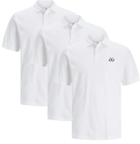 JACK & JONES Herren Poloshirt Rise Infinity Polohemd Kurzarm Shirt 3er Pack 7 XXL