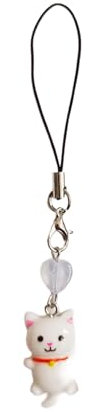 Pendentif Chat Mignon, chaîne de téléphone, Sangle en Forme de cœur, lanière de téléphone, Porte-clés en résine, Sac à Dos, Ornement, Bijoux de fête