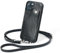 LUCKYCOIN Wallet Phone Case for iPhone 13 with Wrist Strap/Card Holder,Fashion Travel Crossbody Case for Women,Genuine Leather Purse Cover for Girl,Pouch Case with Adjustable Neck Cord-Black