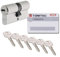 ToniTec Zylinderschloss TEC440 by ABUS Schließzylinder verschiedenschließend Türschloss 28/34mm mit 6 Schlüssel und Codecard