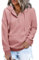 heekpek Sweats à Capuche pour Femmes Sweatshirts Chauds à Manches Longues Hauts Polaires Décontractés avec Poches pour l'Automne et l'hiver, Rose, S