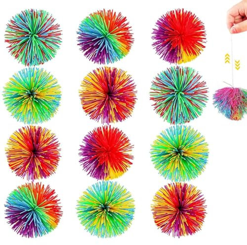 PVFZXS 12 Stück Stringy Balls, Wuschelball, Mitgebsel Kindergeburtstag, Ostergeschenke Mitgebsel Kindergeburtstag 10 Jahre, Mitgebsel, Kindergeburtstags Mitgebsel, Sticky Balls