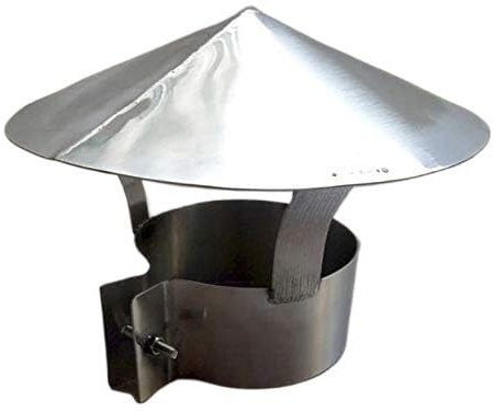 GETSTREE Chimney Pot Roof Cowl,chimney cap, Chimney Cowl Cap,Stainless Stee Downdraught Bird Guard Top,for All Fuel Types, Rain and Snow Cover Pot, Flue Protector(90mm)
