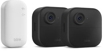 New Blink camera (Outdoor 4) | Newest model | Wireless HD smart security camera, two-year battery life, enhanced motion detection, works with Alexa | 2 camera system with Sync Module Core incl.| IP65