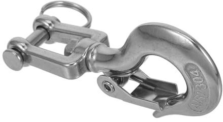 NULYLU Heavy Duty Stainless Steel Swivel Lifting Hook Chain Hook for Use for Boats and Trailers Capacity and Secure Connection