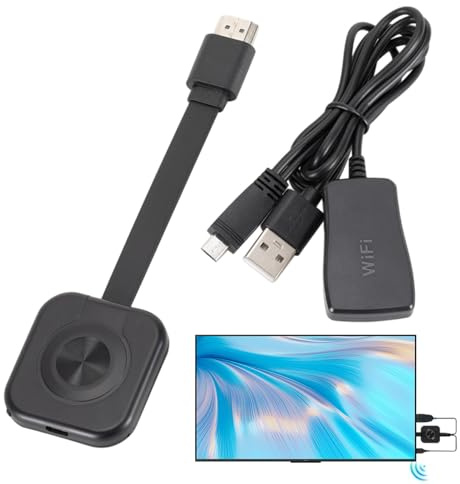 projecteur Portable – Projecteur TV 4K, vidéoprojecteur Compact | Projecteur HD sans Fil pour téléphones, projecteur de Poche pour Documents et Musique pour cinéma Maison et démos pour Le diverti