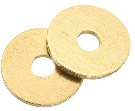 sourcing map Lot de 50 rondelles plates M3 en laiton de 12 mm de diamètre extérieur et 1 mm d'épaisseur pour vis, boulons, écrous