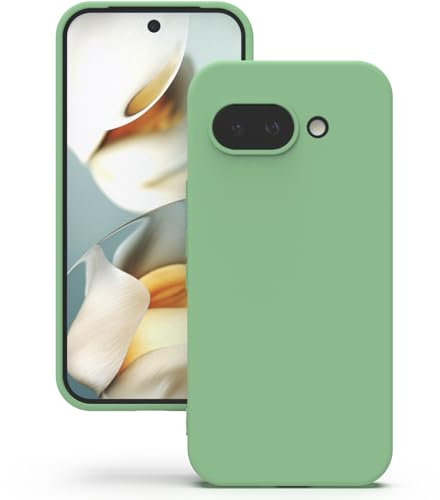 YATWIN für Google Pixel 9A Hülle, Premium Silikon Handyhülle mit Kameraschutz, Seidig-Weicher Berühren Ultra Dünne Stoßfeste Kratzfeste Schutzhülle, Mintgrün