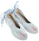 minkissy 1 Paio di Scarpe in Tessuto con Rosa Scarpe in Tessuto Ricamate Pantofole da Sposa per Interni Scarpe da Donna con Zeppa retrò da Donna Comode Tradizionali per