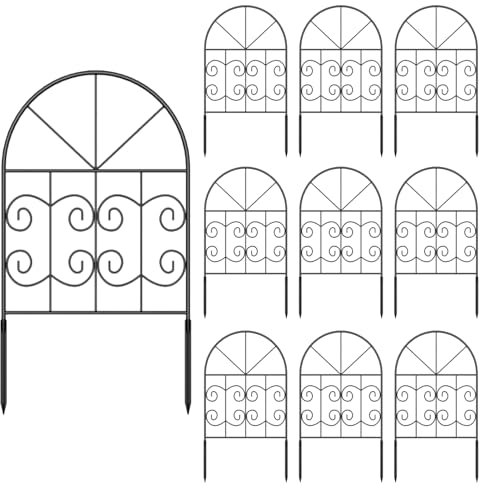 Poludatly Gartenzaun, langlebige Blumeneinfassung für den Hof, dekorative Sichtschutzplatten, rostfreie Trennwand für den Außenbereich, Hof, Blumen, Außenbereich, Haustiergebrauch