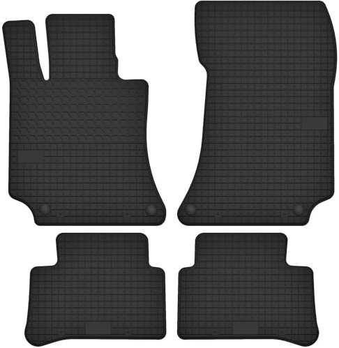 Gummimatten Gummi Fußmatten passend für Mercedes E W212 (2009-2017) - Passgenau Schwarz
