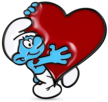 GNOCE Charm Perle Schlümpfe Charm x Lila Schlumpf 925 Sterlingsilber Beads Charms für Frauen und Mädchen Schmuckgeschenk (Valentinstag Herz Hefty Schlumpf)