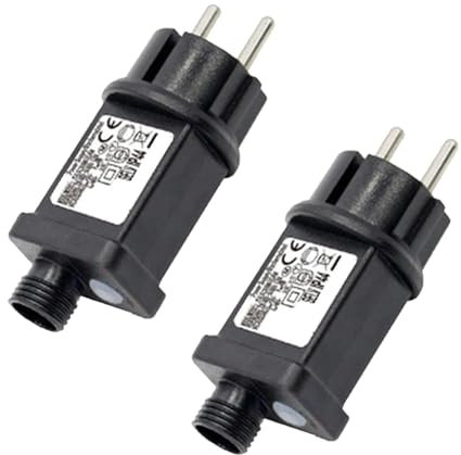 Lioggyet 2 x Alimentatore per trasformatore da 24 V, adatto per Natale, Halloween, decorazioni per apparecchiature a LED, spina UE