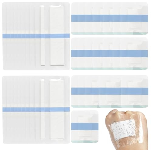 40 Stück Duschpflaster Wasserfest, 2 Größen Wundpflaster Wasserfest, Einzeln Verpackt, Verwendet zum Schwimmen, Sport und Duschen，Tattoo Pflaster Wasserfest Tattoo Aftercare (25 * 10cm+6 * 6cm)
