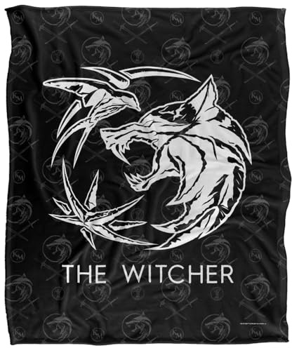 The Witcher Logo Silky Touch Super Soft Throw Blanket 152 X 127 Cm, White