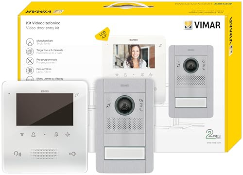 Kit videocitofonico MONOFAMILIARE 2 FILI + TabFree 4,3 - K7559G.01