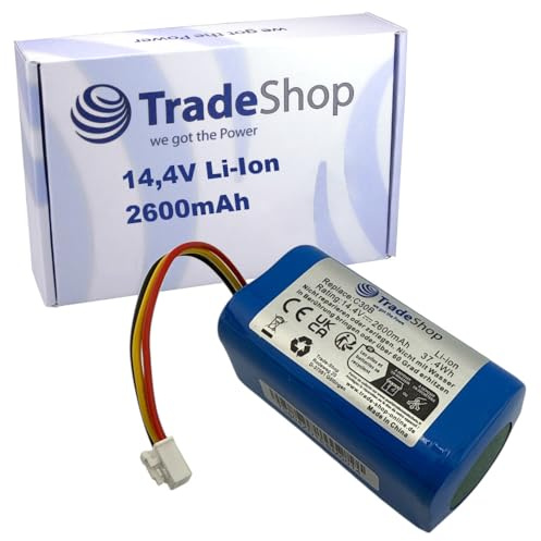 Trade-Shop Li-Ion Akku 14,4V 2600mAh kompatibel mit Blaupunkt 6.60.40.02-0 D071-INR-CH-4S1P, kompatibel mit Liectroux MD-C30B / Saugroboter Zubehör