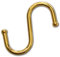Electro Brass Ball End S Hook - 75mm (3 Inch) (Pack of 1)