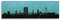 Leinwandbild/Kunstdruck Skyline Dortmund Türkis (div. Größen) Bild fertig auf Keilrahmen ! Graffiti Like Banksy Art Gemälde Leinwand Wandbild Bilder (50x150cm)