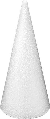 La Fourmi VIT033- Cônes en polystyrène 20 cm Parfaits pour Les travaux manuels, Blanc, 1 pièce