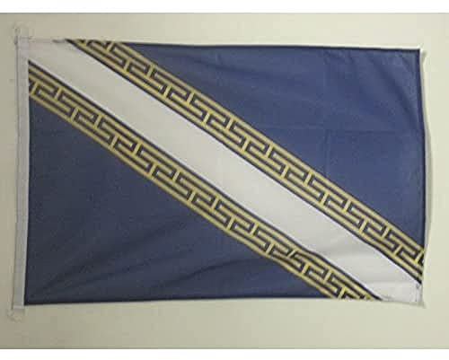 AZ FLAG - Drapeau Champagne-Ardenne - 45x30 cm - Pavillon Nautique Province Champenoise Spécial Bateau Et Extérieur En Maille Bloquée Avec Anneaux Plastiques Intégrés - 30g