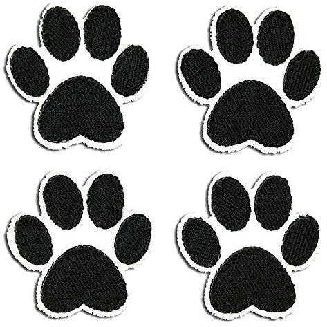 Catch the Patch Set Hundepfote - (Größe: 3,6 x 3,6 cm) Aufnäher, Bügelbilder, Aufbügler, Applikationen, Patches, Sticker zum Aufbügeln oder Aufnähen – für Kleidung, Taschen, Jacken