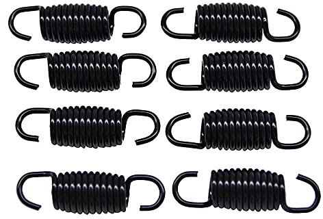 Yoogu (8 Stück) 4,8 cm Gesamtlänge 3,5 cm Spulenkörperlängen, Möbelmechanismus, Spannfedern, Ersatz für Liege, Sofa, Bett, Schwarz (12 Drehungen)