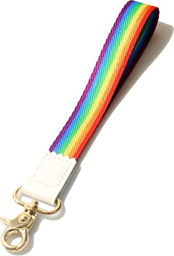LGBT Hand Handgelenk Lanyard Keychain Halter Wristlet Strap for Key Wristlet Keychain Lanyard, Rainbow