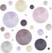 v79 tjapalo® 134St Pastell Punkte Aufkleber Wandtattoo Aquarell Punkte lila Kreise Wandtattoo punkte Kinderzimmer