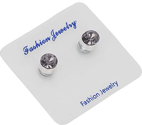 Magnetischer Gesundheits-Ohrring, Magnetfeldtherapie-Gewichtsverlust-Ohrringe, Schlankheits-Ohrring, Stimulierender Akupunkturpunkt-Bolzen, Ohrstecker für Damen und Herren(Graues transparentes Acryl)