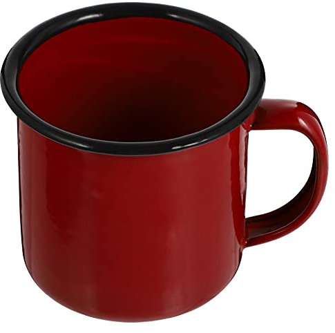 DOITOOL Camping Geschirr Emaille Cup Camping Becher: Emailware Kaffeetasse Camping- Dose Vintage Emaille Tasse Retro Tasse Milch Tasse Teetassen für Getr?nke Milch Tee Biergetr? Whisky Kaffeebecher