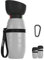 Pecute Bouteille d'eau pour Chien Portable avec Gamelle d'eau, Distributeur d'eau pour Chien Chat Portable Gourde Anti-Fuite Non-Toxique, Balade Voyage Randonnée (Gris, L | 650ml)