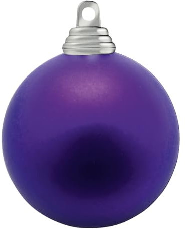 Deco Woerner Lila, Matte Weihnachtskugeln aus schwer entflammbarem Kunststoff, 6 cm Ø - 24 Stück