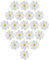 Jeufun 20pcs Daisy Patch, Embroidered Flower Applique, Sew On/Iron On Patches for DIY Crafts, T-Shirt, Pants, Bags, Hat, Jeans - Repair and Embellishment
