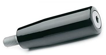 MaKoen Zylindergriff M6 mit drehbarer Stahlachse entnehmbar schwarz Handrad Fräsmaschine Drehbank Ersatzgriff (5)