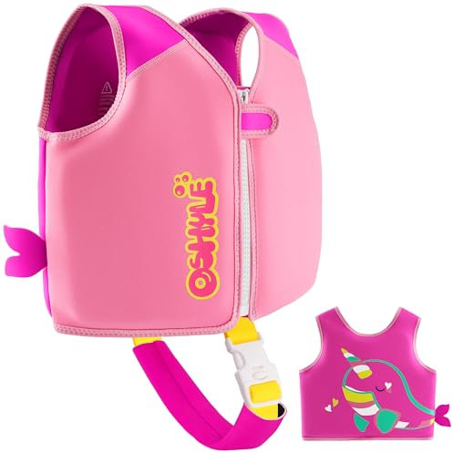 OSHYLE Chaleco de Natación de Neopreno de la Marca Premium para Niños - Flotador para el Aprendizaje de la Natación Ideal para Niños (Whales, L(6-9))