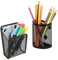 QUVBKZ Stiftehalter Magnetisch, Spind Organizer Magnetisch Stiftehalter Kinder, Stiftebox Schwarz Metall, Whiteboard, Spind ZubehöR, BüRomaterial, Stifthalter, Aufbewahrungskorb (2)