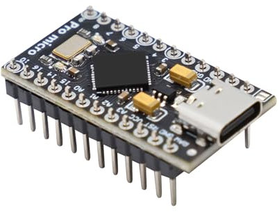 APKLVSR Pro Micro Módulo, Pro Micro 5 V/16 MHz, microcontrolador Tipo C, Interfaz con Cabezal de Pin de 2 Filas, Compatible con Arduino
