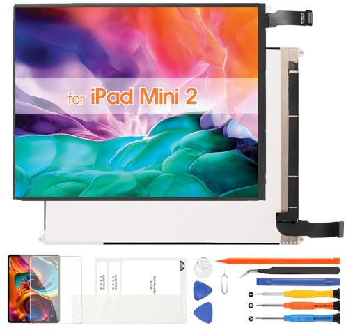 LCD-Display für iPad mini 2, Ersatzdisplay für iPad Mini2 A1489 A1490 A1491, kompatibel mit iPad mini 3 A1599 A1600 A1601 20,1 cm (7,9 Zoll) Matrix-Panel-Reparaturteile (kein Touch-Digitizer)